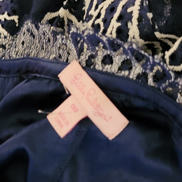 Lilly Pulitzer Navy and White Coral Dress - Picture 4 of 5